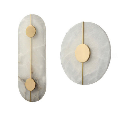 Marble Sconce Light 17 in LED Fixture Bedroom Hallway Reading Nook Vertical Modern Ambient Lighting for Quiet Spaces