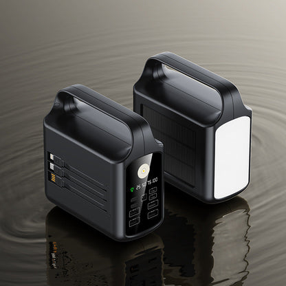 EcoCharge | Batterie externe solaire portable à haute capacité avec recharge multi-appareils | Conception durable pour les aventures en plein air