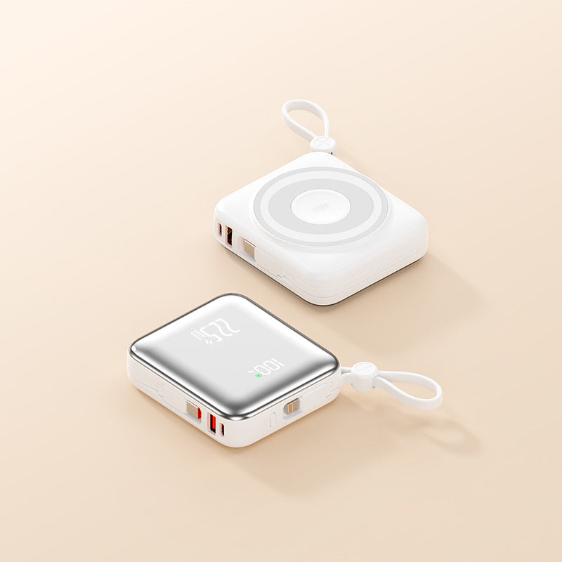 Batterie externe à induction portable | Chargeur sans fil avec affichage LED | Charge rapide pour une utilisation nomade