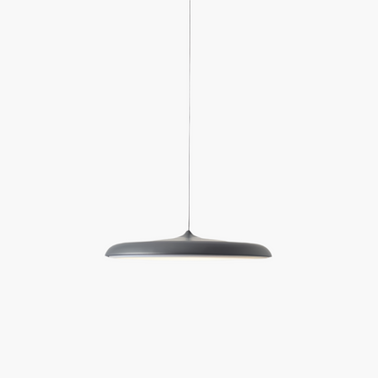 Slimline LED Disc Ceiling Light 10 in Black Metal Acrylic for Kitchen Island Dining Table Contemporary Scandinavian Minimalist Suspended Fix