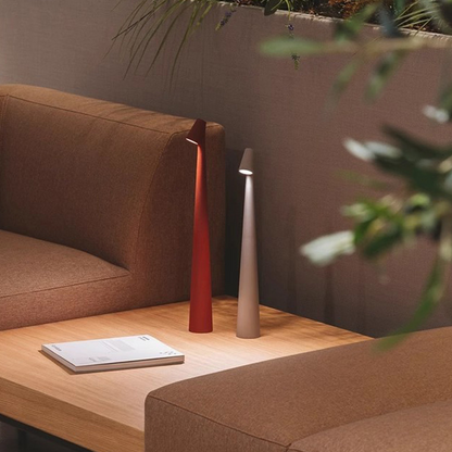 Rechargeable LED Desk Lamp 14 Inch Aluminum Portable Light for Nightstand Office Study Room Wireless Illumination 3000K