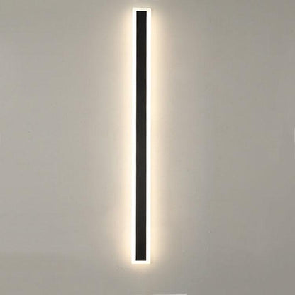 Outdoor LED Wall Sconce Hardwired Acrylic Fixture Black 12 in 7W-58W Energy-Saving Fence Patio Deck Entryway Lighting Modern Weather-Resista