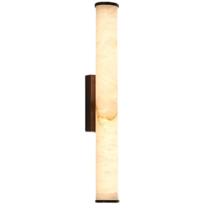 Vertical Stone & Metal Sconce with Soft LED Glow for Bedrooms, Hallways, and Living Rooms – Uplight Design to 31 Inches