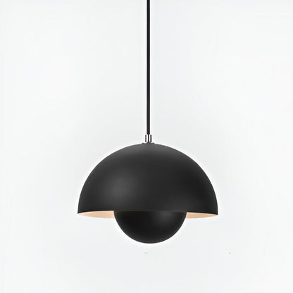 Plafonnier suspendu rond en verre de style moderne