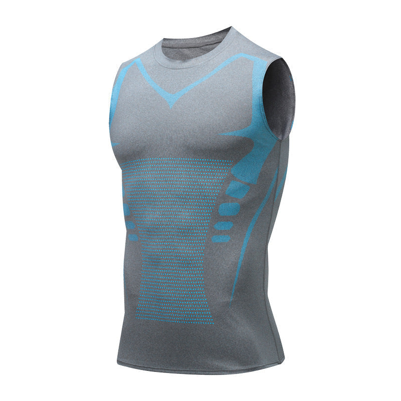 Compression Tank Top with Posture Support for Men & Women – Breathable Body Shaping Undershirt