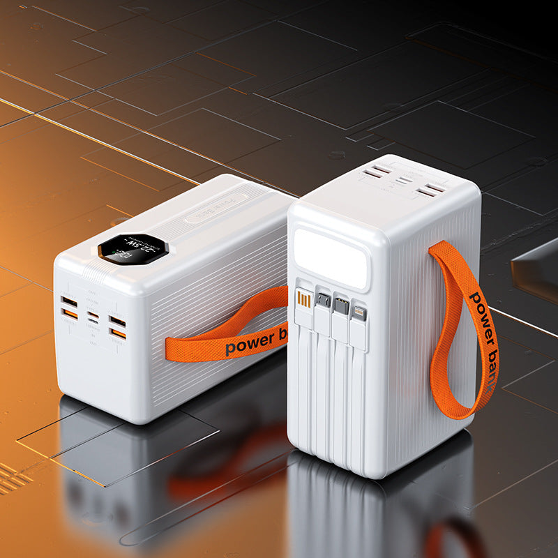 Chargeur portable | Batterie externe avec câbles intégrés et charge rapide | Design compact pour une utilisation nomade