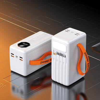Chargeur portable | Batterie externe avec câbles intégrés et charge rapide | Design compact pour une utilisation nomade