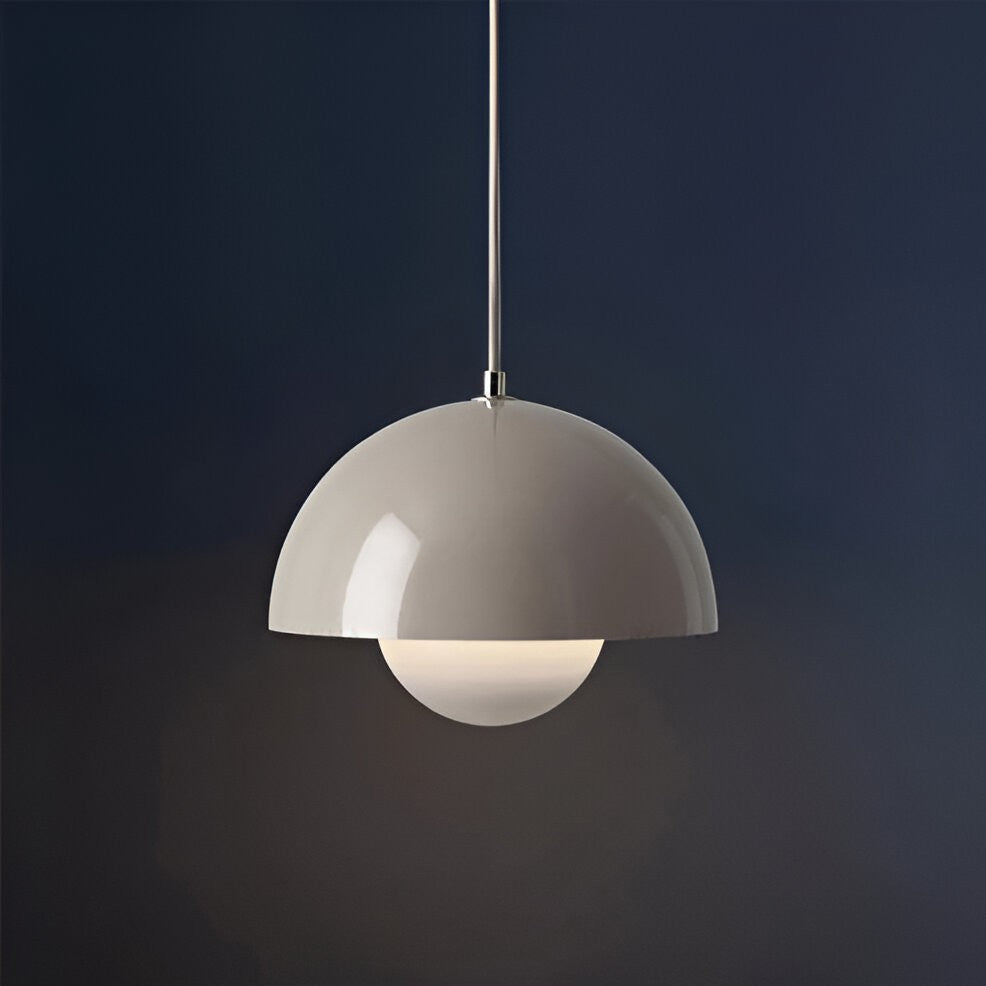 Plafonnier suspendu rond en verre de style moderne