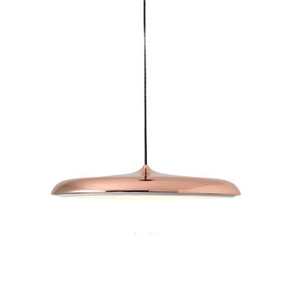 LED Disc Ceiling Fixture 10 in Rose Gold 4000K Adjustable Height for Kitchen Dining Room Bedroom Modern Floating Lamp Neutral White