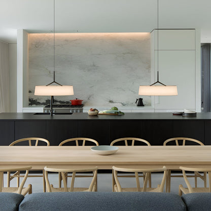 Suspension luminaire LED en métal de 46 cm de diamètre avec cordon ajustable pour comptoir de cuisine et coin repas