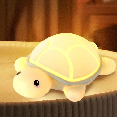 Touch-Activated LED Turtle Night Light with Color-Change Shell & Auto-Off Timer for Kids
