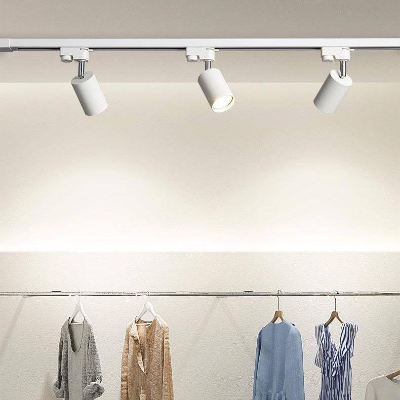 Adjustable LED Track Lighting 3-Head Directional Ceiling Spotlight Metal Rail Fixture for Kitchen Living Room Bedroom Modern Home