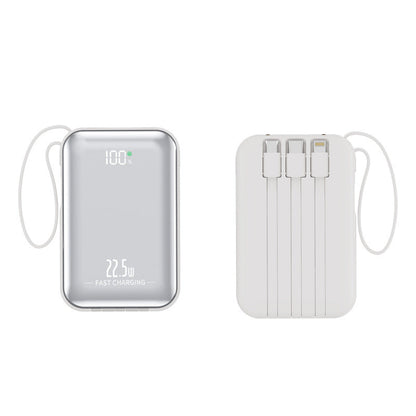 Batterie externe Ortekor | Le meilleur chargeur portable avec charge rapide et câbles intégrés | Batterie portable pour iPhone, Samsung et Android