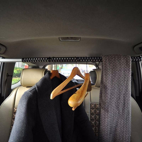 Porte-vêtements extensible pour voiture | Barre de suspension télescopique pour le voyage