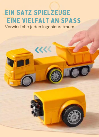 Magnetic Construction Vehicle Building Set for Kids – Transformable Toy Trucks with Snap-Together Magnets for Creative Play & STEM Learning