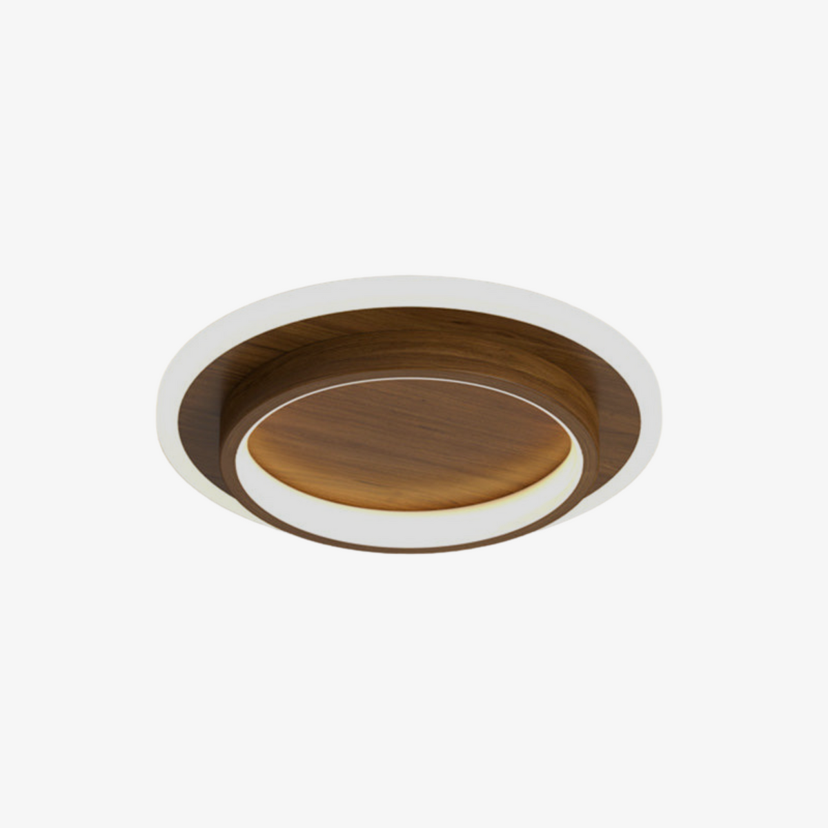 9.4 in Round LED Flush Mount Light with Ring Glow Effect for Hallways Bedrooms Entryways Modern Low-Profile Fixture Aluminum Acrylic