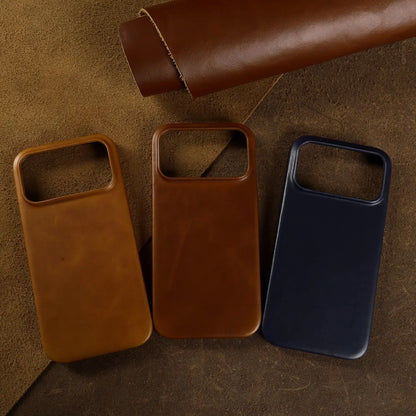 Premium Full-Grain Leather iPhone Case with MagSafe – Shock-Absorbent Protection for iPhone 11-17 Models
