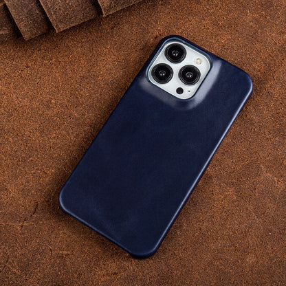 Wax-Finished Genuine Leather iPhone Case with MagSafe Compatibility for iPhone 13, 14, 15, 16 Series | Protective Slim-Fit Cover