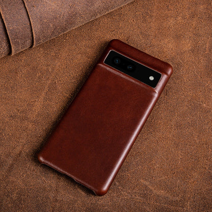 Protective Leather Phone Case for Google Pixel 11, 10, 9, 8 & 7 Series – Waxed Full-Grain Construction with Anti-Fingerprint Coating