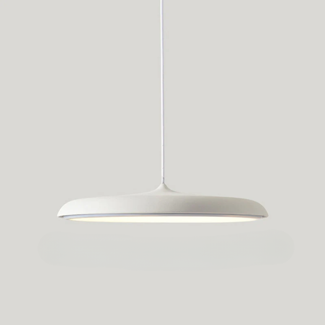 Suspension LED ronde en métal et acrylique – Luminaire suspendu bleu de 40 cm pour salle à manger, îlot de cuisine, chambre – Design minimaliste moderne