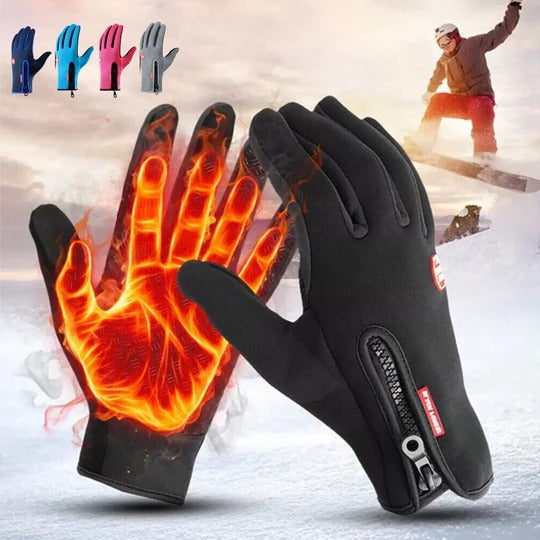 Battery-Powered Heated Winter Gloves with Touchscreen Tips for Skiing, Snowboarding & Cycling