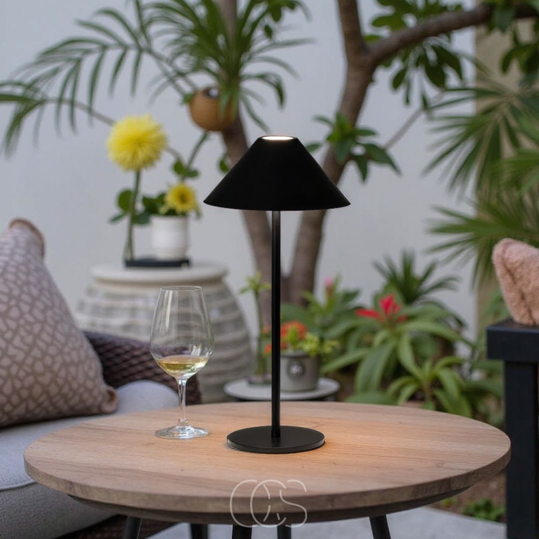 Cordless Touch-Dimming LED Lantern Table Lamp with Rechargeable Battery for Indoor & Outdoor Use