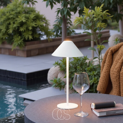 Cordless Touch-Dimming LED Lantern Table Lamp with Rechargeable Battery for Indoor & Outdoor Use