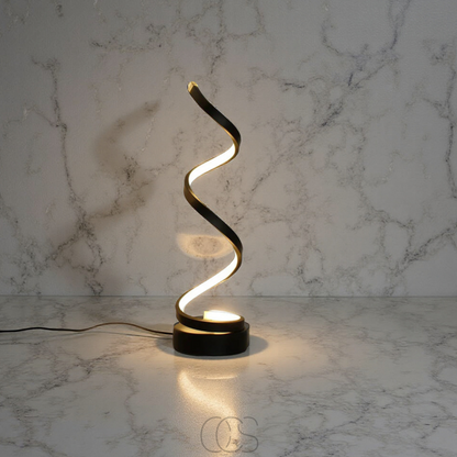 Spiral LED Table Lamp with 3 Color Temperatures & Touch Control for Bedroom, Office & Living Room