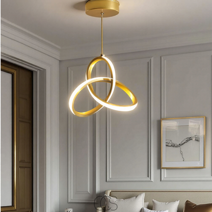 Geometric LED Pendant Light | Adjustable Color Temperature | Modern Aluminum & Acrylic Ceiling Fixture for Dining Room, Kitchen & Living