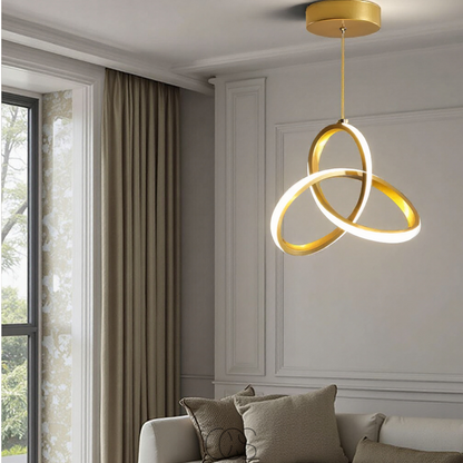 Geometric LED Pendant Light | Adjustable Color Temperature | Modern Aluminum & Acrylic Ceiling Fixture for Dining Room, Kitchen & Living