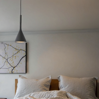 Nordic Hanging Pendant Light with Adjustable Cord, E27 Socket, Iron & Aluminum Construction for Living Room, Bedroom, Hallway