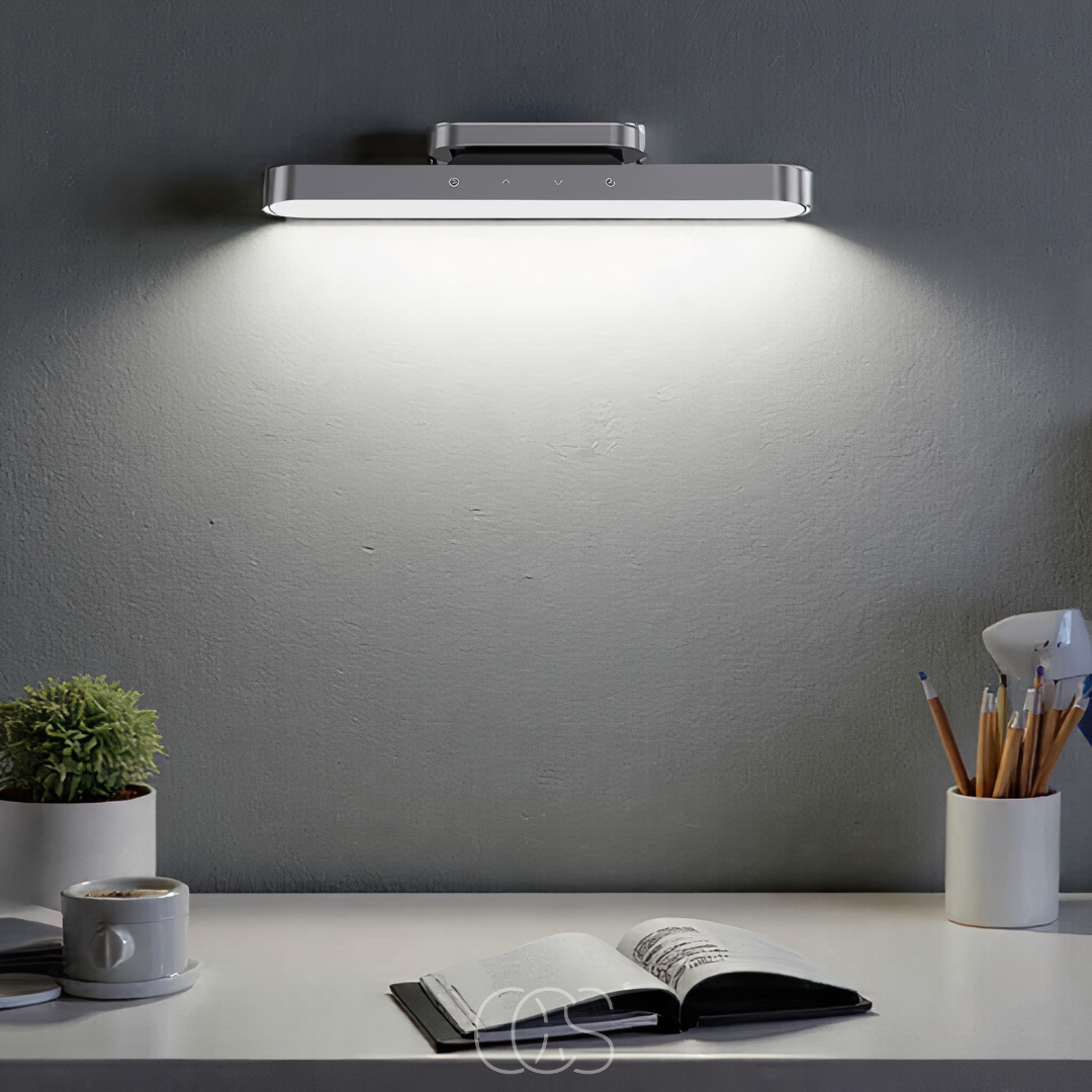 Rechargeable Magnetic LED Wall Light 12 Inch Aluminum Touch Dimmer Bedside Reading Lamp Portable Battery-Powered Under Cabinet Task Lighting