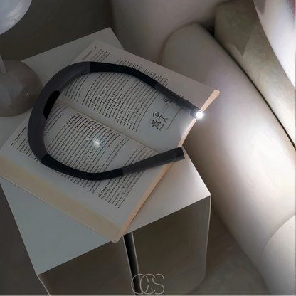 Lampe de lecture LED rechargeable pour le cou – Mains libres, réglable et à intensité variable pour la lecture, les loisirs créatifs et les voyages