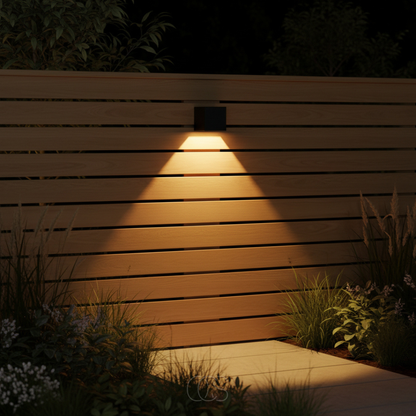 Solar-Powered LED Wall Light for Outdoor Garden Patio Yard Fence Pathway Deck Lighting | Wireless Weatherproof Auto Dusk-to-Dawn Sconce