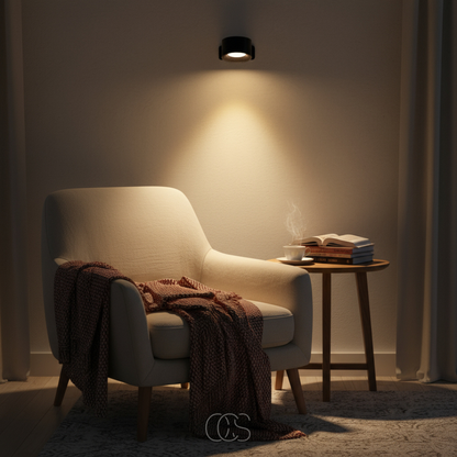 Compact LED Touch Light 1.8×3 in Magnetic Rechargeable Portable Sconce Black White Bedroom Hallway Reading Cordless Battery Night Light Rota