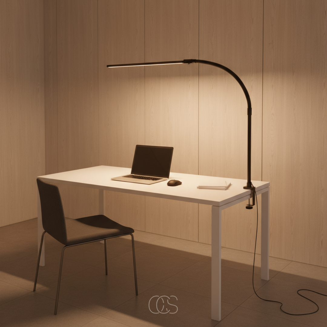 Adjustable LED Desk Lamp with Dimmer, Touch Control & Flexible Gooseneck for Reading, Office & Study