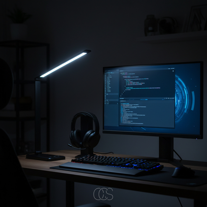 Adjustable LED Desk Lamp with Touch Control & Wireless Charging – Flicker-Free Reading Light for Home Office, Study & Workspace