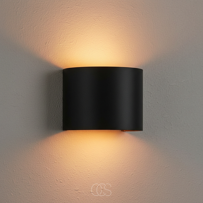 Adjustable Wall Sconce with Gold Interior | Modern Up Down Light Fixture for Living Room Bedroom Hallway | Dimmable G9 LED Black Metal