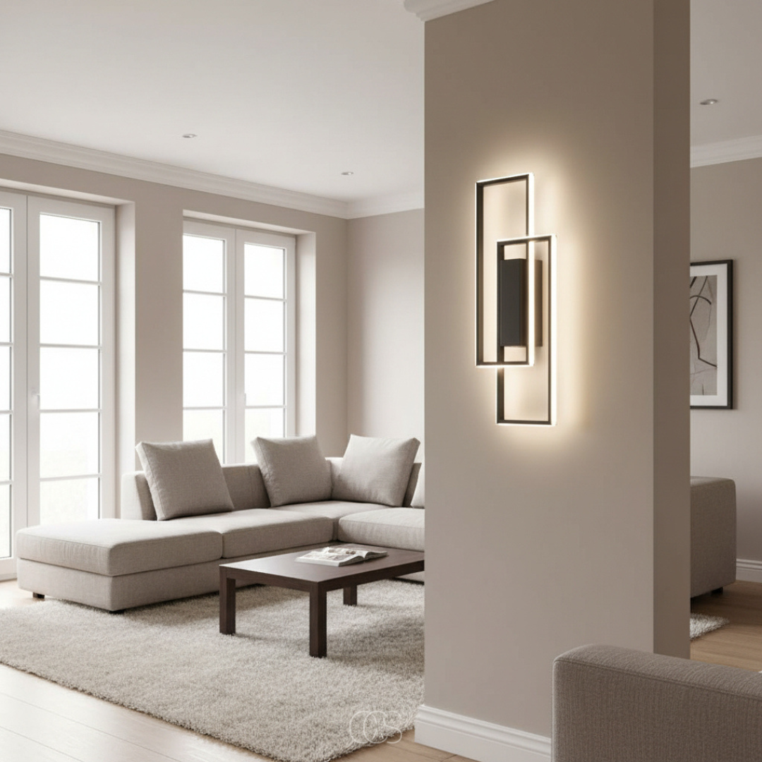 Modern Linear LED Wall Sconce with Three Adjustable Color Temperatures - Minimalist Aluminum Fixture for Hallway Bedroom Living Room