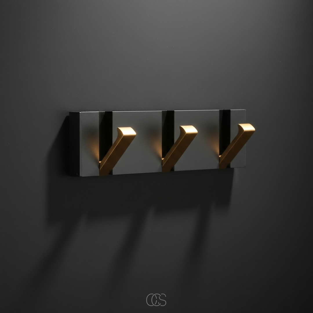 Wall-Mounted Folding Coat Hooks - Space-Saving Minimalist Rack for Entryway, Bedroom & Bath