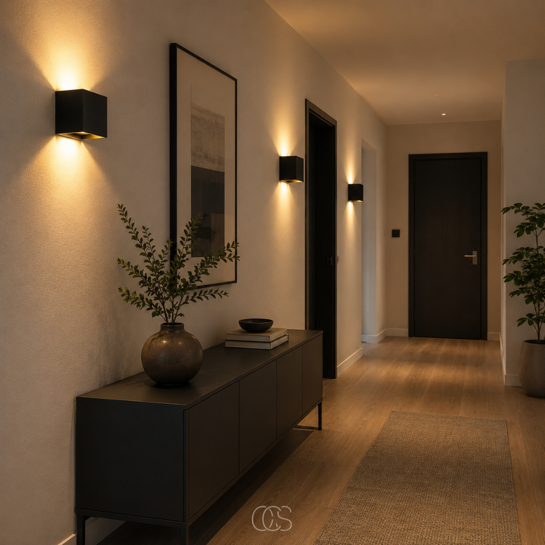 Rechargeable Battery-Powered Wall Sconce with Motion Sensor & Magnetic Mount for Hallways & Stairways