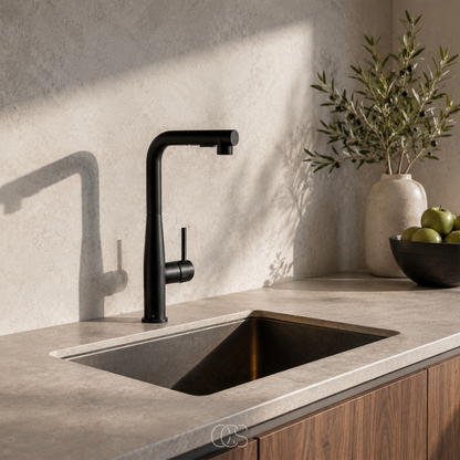 Pull-Down Kitchen Faucet with High Arc Spout – Stainless Steel Single Handle Faucet with Dual Spray Modes for Sink – Modern Matte Finish