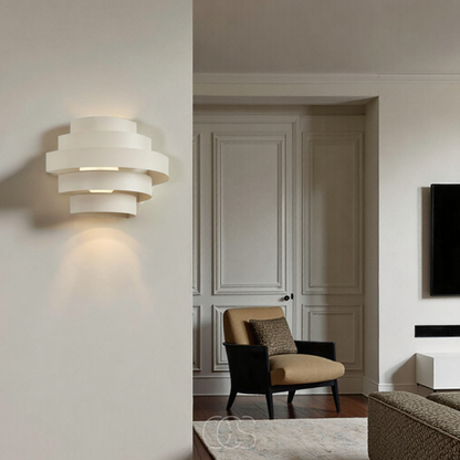 Modern LED Wall Sconce with 3-Level Dimming & Warm White Light for Bedroom, Living Room, Hallway
