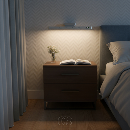 Rechargeable Magnetic LED Under Cabinet Light with Remote Control - Wireless Battery Powered Bar Light for Kitchen, Closet, Hallway & Stairs