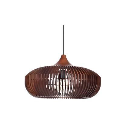 Suspension ronde en lattes de bois naturel, style Japandi, 17 pouces, luminaire d'ambiance pour table, îlot, salle à manger, cuisine ou salon