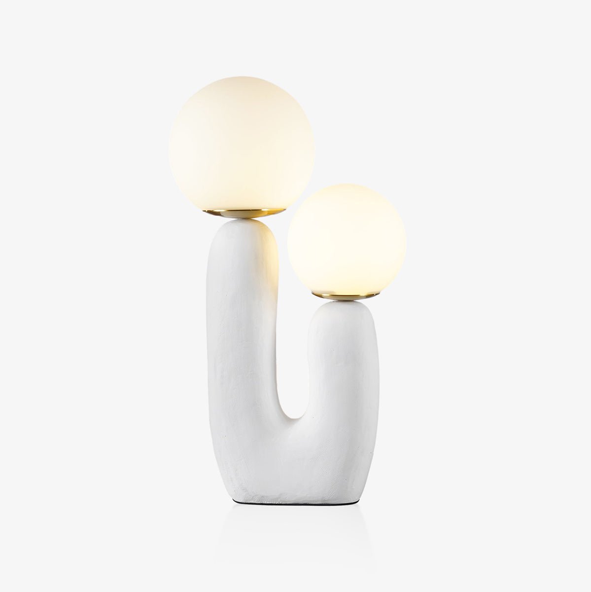 Contemporary G9 Bedside Lamp with Glass Shade 10 in Diameter Sculpted Polymer Desktop Lighting for Home Office Bedroom Nightstand Reading