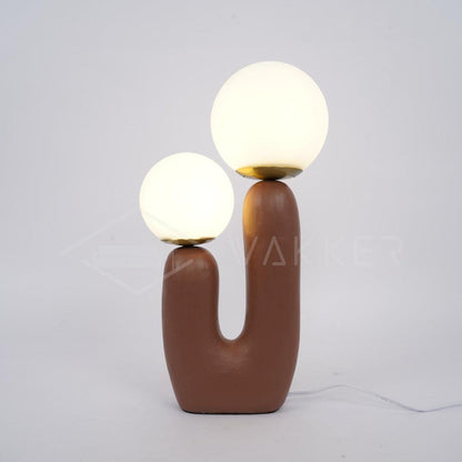 Contemporary G9 Bedside Lamp with Glass Shade 10 in Diameter Sculpted Polymer Desktop Lighting for Home Office Bedroom Nightstand Reading
