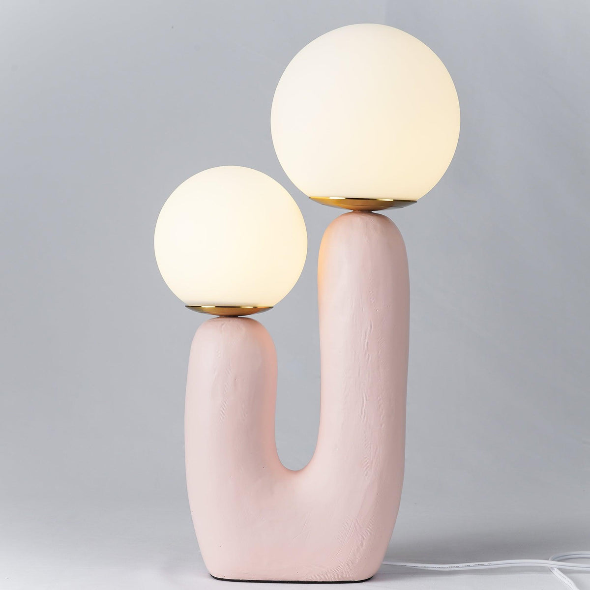 Contemporary G9 Bedside Lamp with Glass Shade 10 in Diameter Sculpted Polymer Desktop Lighting for Home Office Bedroom Nightstand Reading