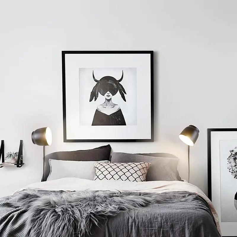Plug-In Wall Sconce Light Fixture with Cord for Bedroom, Living Room, Hallway | Modern Ambient Lighting for Home | Simple No-Hardwire Setup
