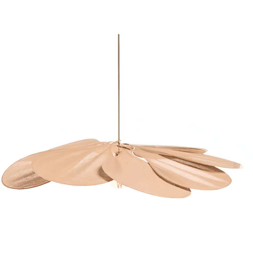 Suspension luminaire abat-jour textile floral diamètre 80 cm crème câble réglable douille E27 éclairage moderne vintage pour salle à manger chambre